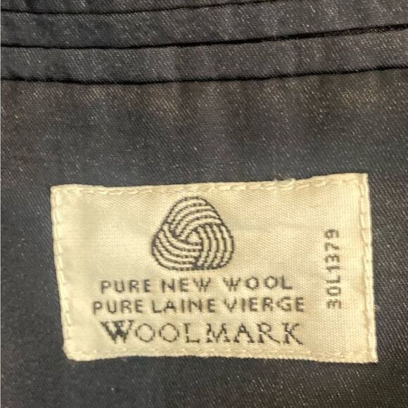 Luca Bertoni 100% pure new wool navy 3 button blazer sports jacket size 42 tall - Picture 6 of 6